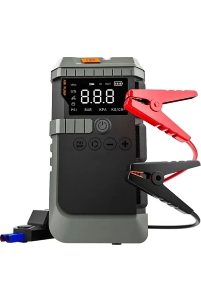 Genel Markalar CS-64 Jump Starter Akü Takviye Cihazı 4'ü 1 Arada Powerbank, H...