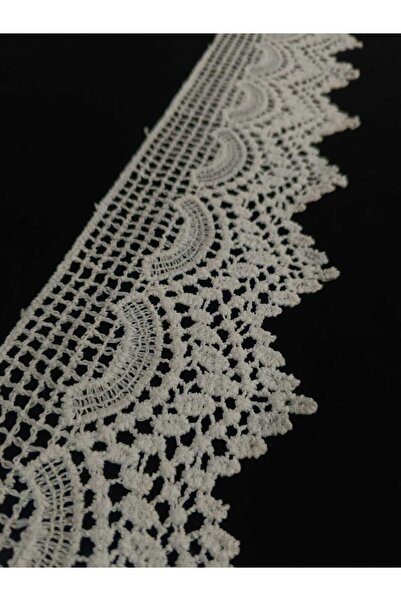 ULUPAMİR مفرش طاولة بحافة دانتيل بيضاء 1 متر