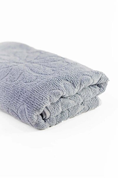 CARINA Floral patterned ribbed towel 100x50 cm