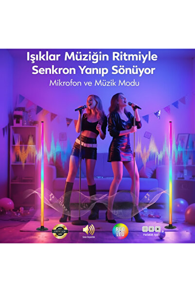 origa 75 CM RGB STICK LED LAMBADER ,FULL RENK RGB AYDINLATMA SİST. KUMANDALI ...