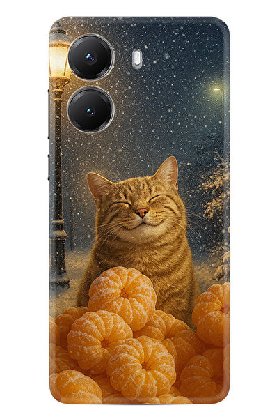 Kılıfland Xiaomi Poco X7 Pro Kılıf Limited Resimli Kedi ve Mandalinalar 212