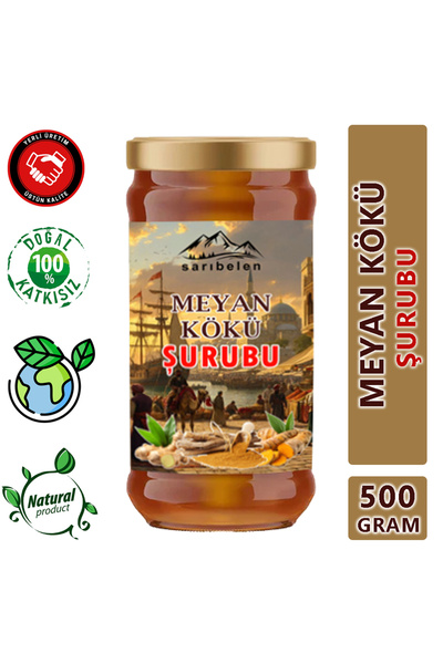 sarıbelen Meyan Kökü Şurubu 500 ml – Doğal Bitkisel Ekstrakt, Katkısız Gelene...