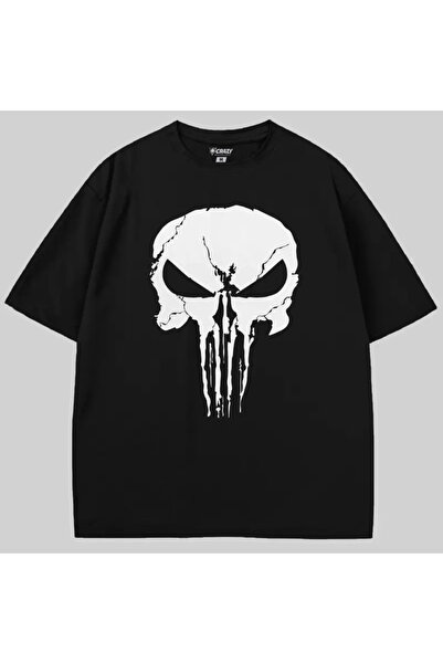 Crazy Тениска Punisher Skull Oversized