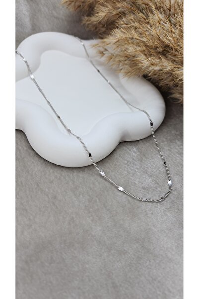 XUPING JEWELRY Pullu Zincir Kolye | Rodyum Kaplama Xupıng | Gümüş | 45 cm