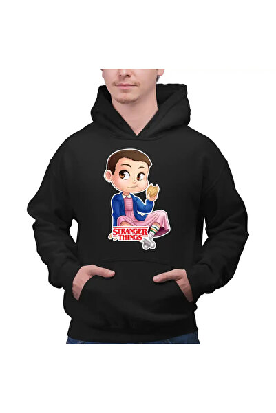 OEM Ανδρικό Φούτερ με Κουκούλα Stranger Things Jane Eleven Cartoon Drawings
