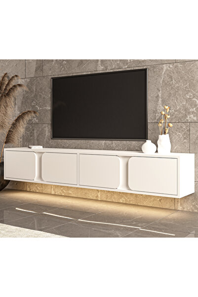 MERT SERT MOBİLYA Helen Tv Sehpası, Tv Ünitesi, Günışığı Ledli