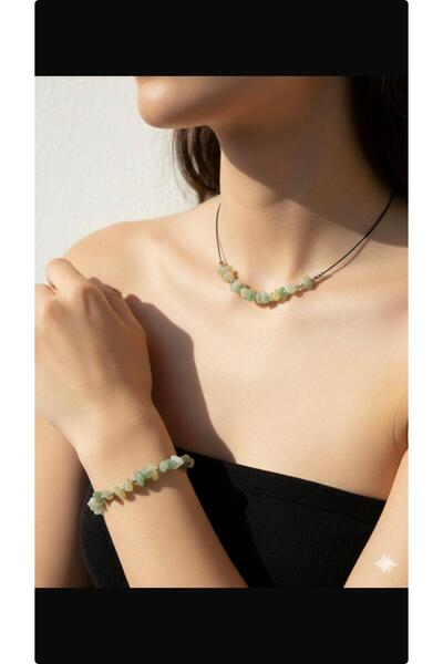MDGS COLLECTİON Natural Stone Necklace Set