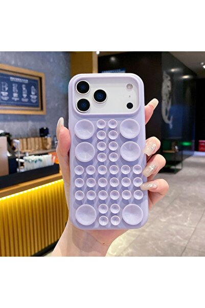 Flippy Flippy Suction Cup Phone Case for iPhone 17 Pro Max, Purple