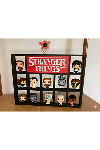 ART3 Kinder Joy Funko Stranger Things Mini Figür Rafı - 12 Bölmeli Koleksiyon...