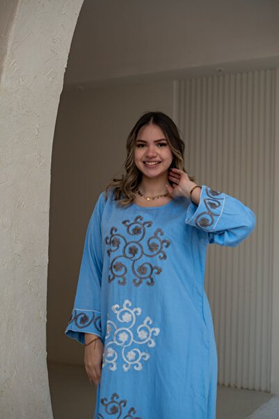 AFandina جلابيات كتان بستايل راقي لكل يوم SM - 60