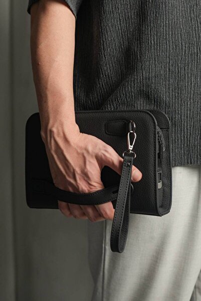 DERKON Сумка з натуральної шкіри з датчиком відбитків пальців Spax