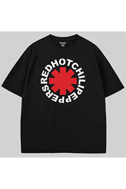 Crazy تي شيرت بشعار ريد هوت تشيلي بيبرز قصة فضفاضة