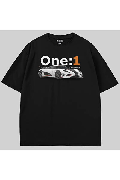 Crazy Μπλουζάκι με λογότυπο Koenigsegg One 1 oversized