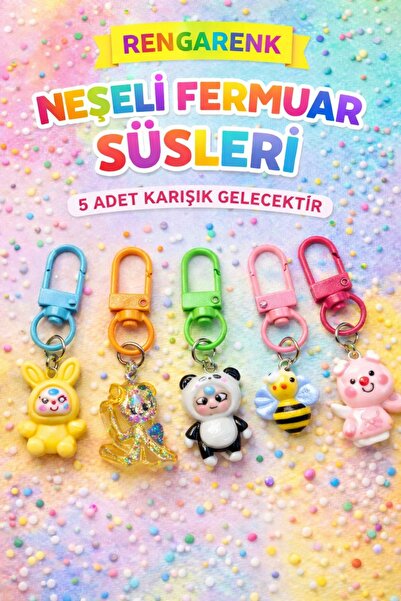 Jack Ferrero Kawaii Sevimli Anahtarlık ve Fermuar Süsü–Renkli Mini Figür Char...