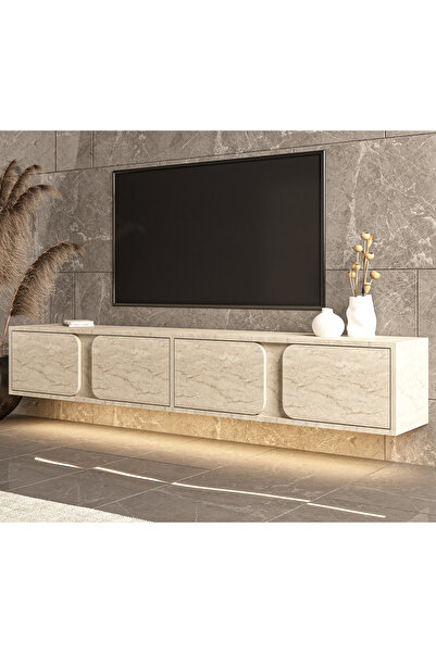 MERT SERT MOBİLYA Helen Tv Sehpası, Tv Ünitesi, Günışığı Ledli