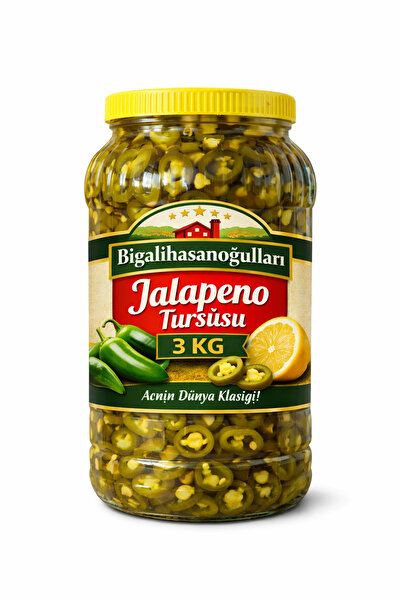 Bigalı Hasanoğulları jalapeno Biber Kıyılmış Acı Turşu 3000 Gr. Acının Dünya ...