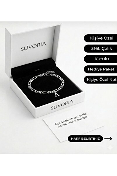 ACQUA BELLA Oynar Harfli Gurmet Zincir 316L Paslanmaz Çelik Bileklik – İtalya...