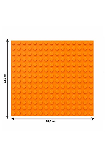 Online OyuncakDuplo Blok Uyumlu TURUNCU Zemin 24,5x24,5 Cm
