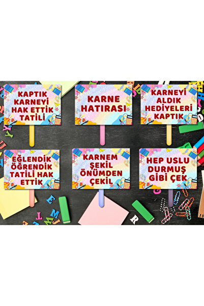 Kozalak Tasarım Meat Day Themed Hand Banners 6 Pieces