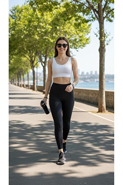 TrendModessa Жіночі чорні високі талії щоденні та спортивні лосини