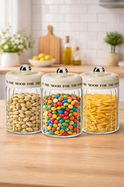 welcomein 3’lü Cam Kavanoz Seti 450 ml – Hava Geçirmez Kapaklı, Çok Amaçlı Sa...