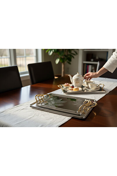 Generic Raghad Steel 3-Piece Rust-Resistant Serving Set