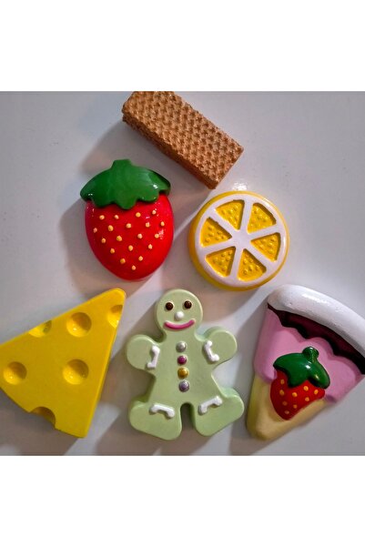 Minihobiev Magnet (6 adet), buzdolabı mıknatısı, yiyecek, meyve,sebze magnet