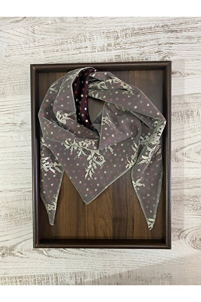 Tasarım Fransız Danteli İpek Skarf / Fular