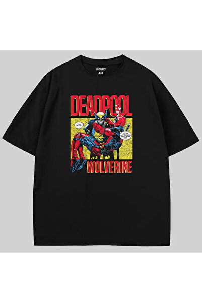 Crazy Μπλουζάκι Deadpool Wolverine Best Bubs Cover oversized