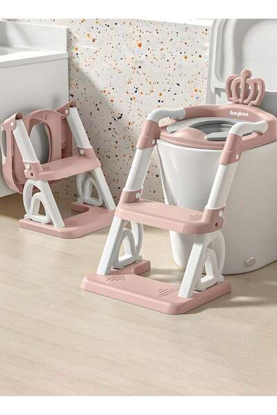 BAYBEE مقعد مرحاض غربي من كراون - وردي