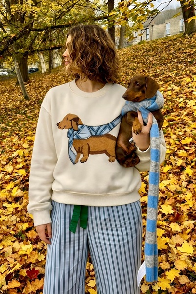 Jose Clothing Beyaz Baskılı Organik Pamuk Sweatshirt