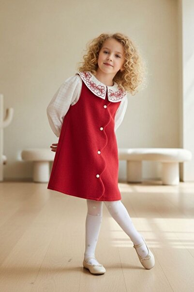 Minigimin Cicileri My Little One's Cicileri Asymmetrical Cut Floral Embroider...