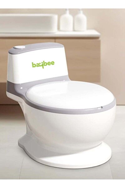 BAYBEE مقعد مرحاض للأطفال بتصميم غربي - رمادي