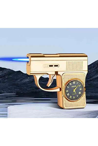 Mihristore Silah Şeklinde Çakmak Hediyelik Saatli Çakmak