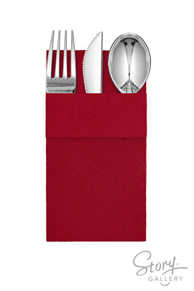 Story 40x40 cm 2 Katlı 20'li 1/8 Cepli Air Touch Desen Bordo Renkli Kağıt Peçete
