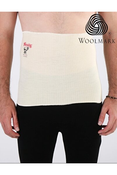 Hasyün Unisex, Cream, 100% Wool Super Thin Corset (with Thermal Socks Gift)