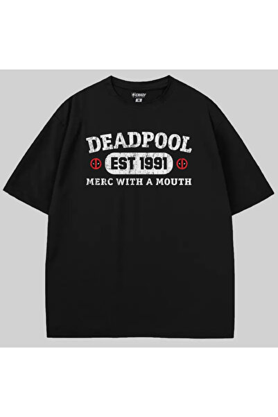 Crazy Tricou Deadpool Est 1991 supradimensionat