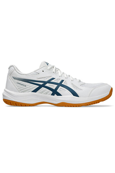 Asics حذاء Upcourt 6 للرجال باللون الأبيض للكرة الطائرة 1071A104-100