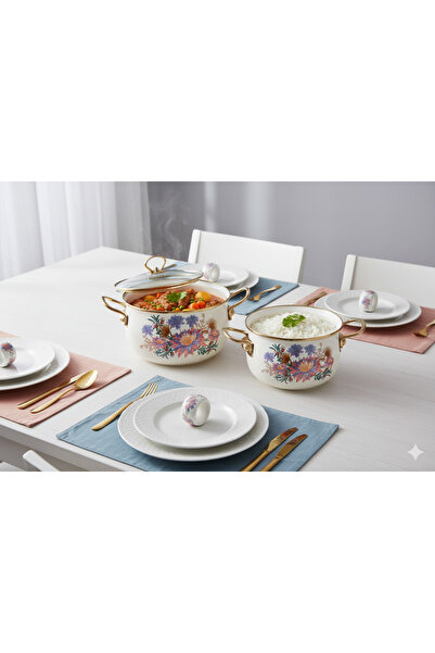 Generic Decorative cookware set with lids – 20/22 cm kitchen utensil set