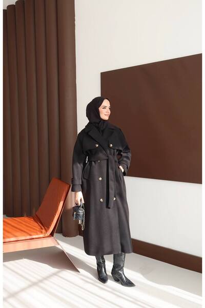 charme butik Women's Premium 6 Button Detailed Trench Coat Look New Season Ca...