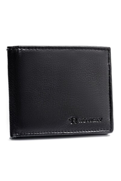 Rovicky Small black wallet for men