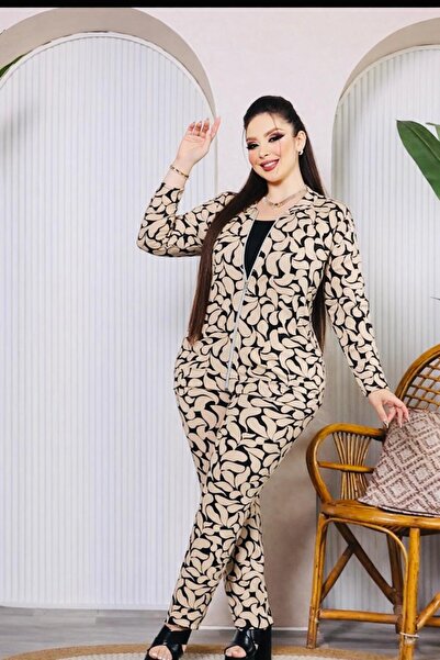 Kaptins Kadin Eşofman Takımı & Spoer Takım leopar desen