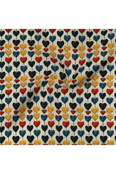 podyum baskı 3D Heart Living Colorful Patterned Digital Ba Printed Upholstery...