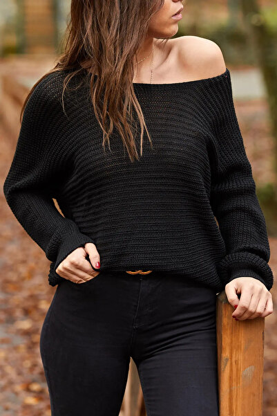 OEM Women's Plain Black Sweater, One Size