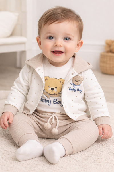 bebekyol طقم كارديجان للأطفال الذكور