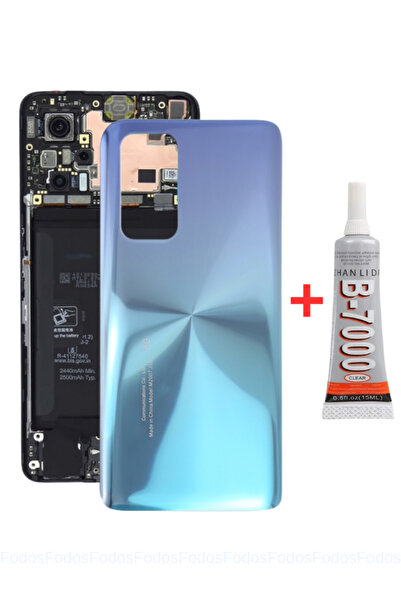 Piaks Xiaomi Uyumlu Mi 10T - Mi10T Pro Arka Pil Batarya Kapağı Cam - Mavi + B...