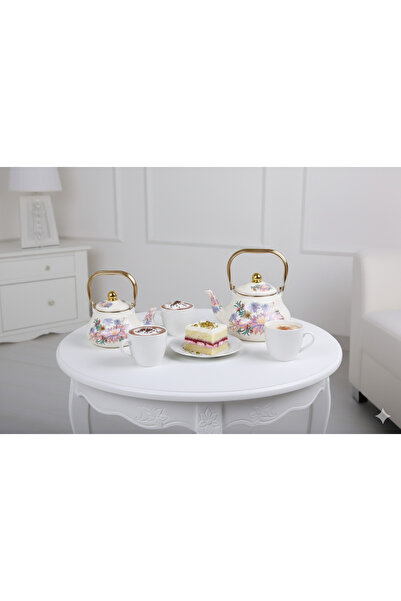 Generic Elegant Floral Decorated Teapot Set 2/1.5 Liter