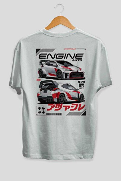 Ankhises Σειρά Car Series (63) Μπλουζάκι με στάμπα στο πίσω μέρος, λευκό, υπε...