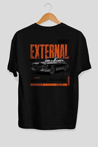 Ankhises Σειρά Car Series (90) Μαύρο μπλουζάκι με στάμπα στο πίσω μέρος, ανδρ...