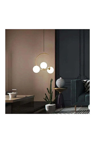 OEM LOFT Atrium Chandelier, 3x E27, White Gold, Metal, Adjustable Height